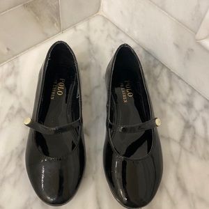Polo Ralph Lauren Black Patent Girl Mary Jane Flat